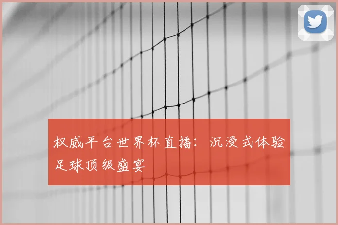 权威平台世界杯直播:沉浸式体验足球顶级盛宴
