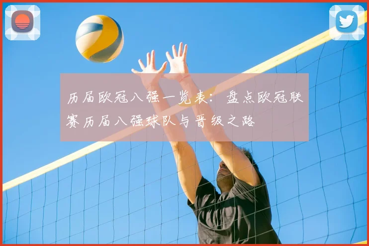 历届欧冠八强一览表：盘点欧冠联赛历届八强球队与晋级之路